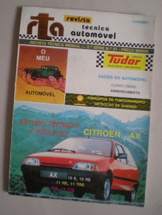 Livro RTA manual Citroen AX automóvel estudo