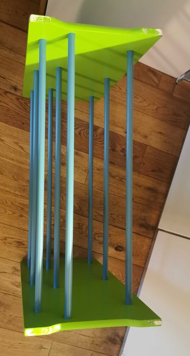 regał na zabawki wys. 60 głębokość 30  szerokość 66 zielony niebieski