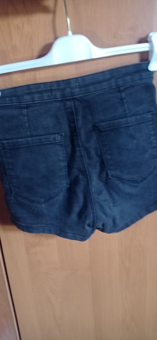 Szorty krótkie spodenki jeansowe czarne