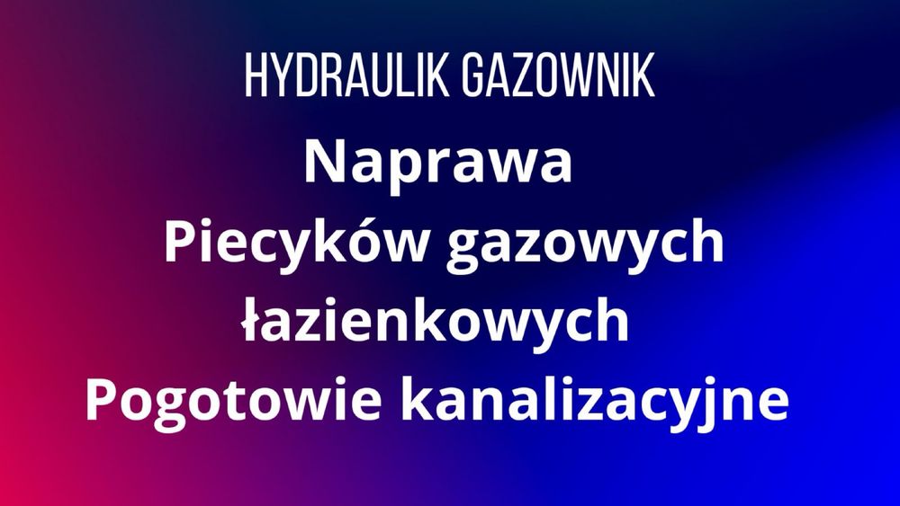 Gazownik uszczelnienia gazu naprawa pieców gazowych od ręki  Awaria