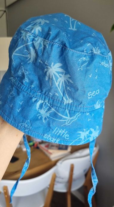 Czapeczka kapelusik bawelniany na lato Cubus 74 do 80 w palmy