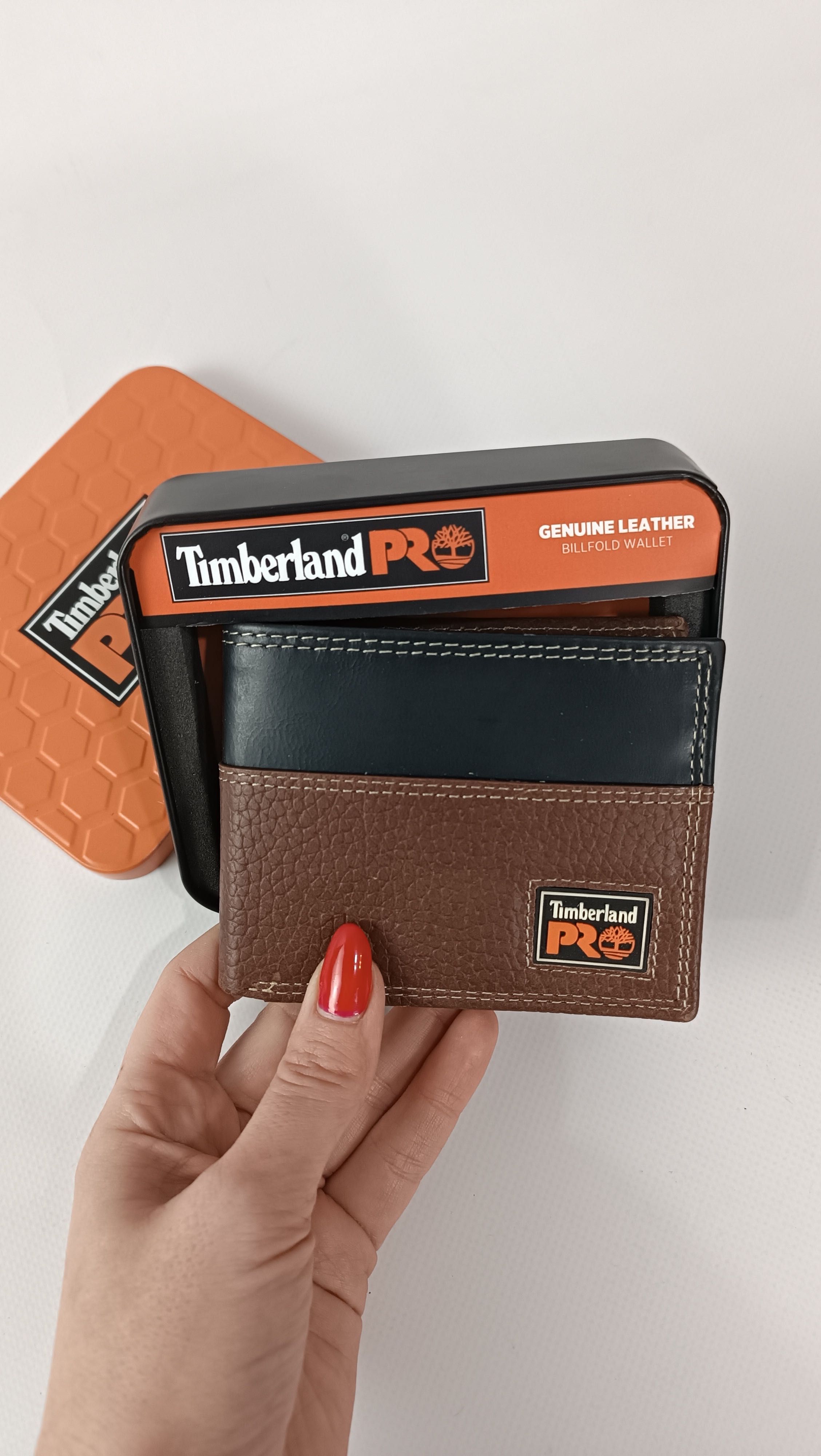 Чоловічий шкіряний гаманець Timberland PRO з захистом від зламу карт