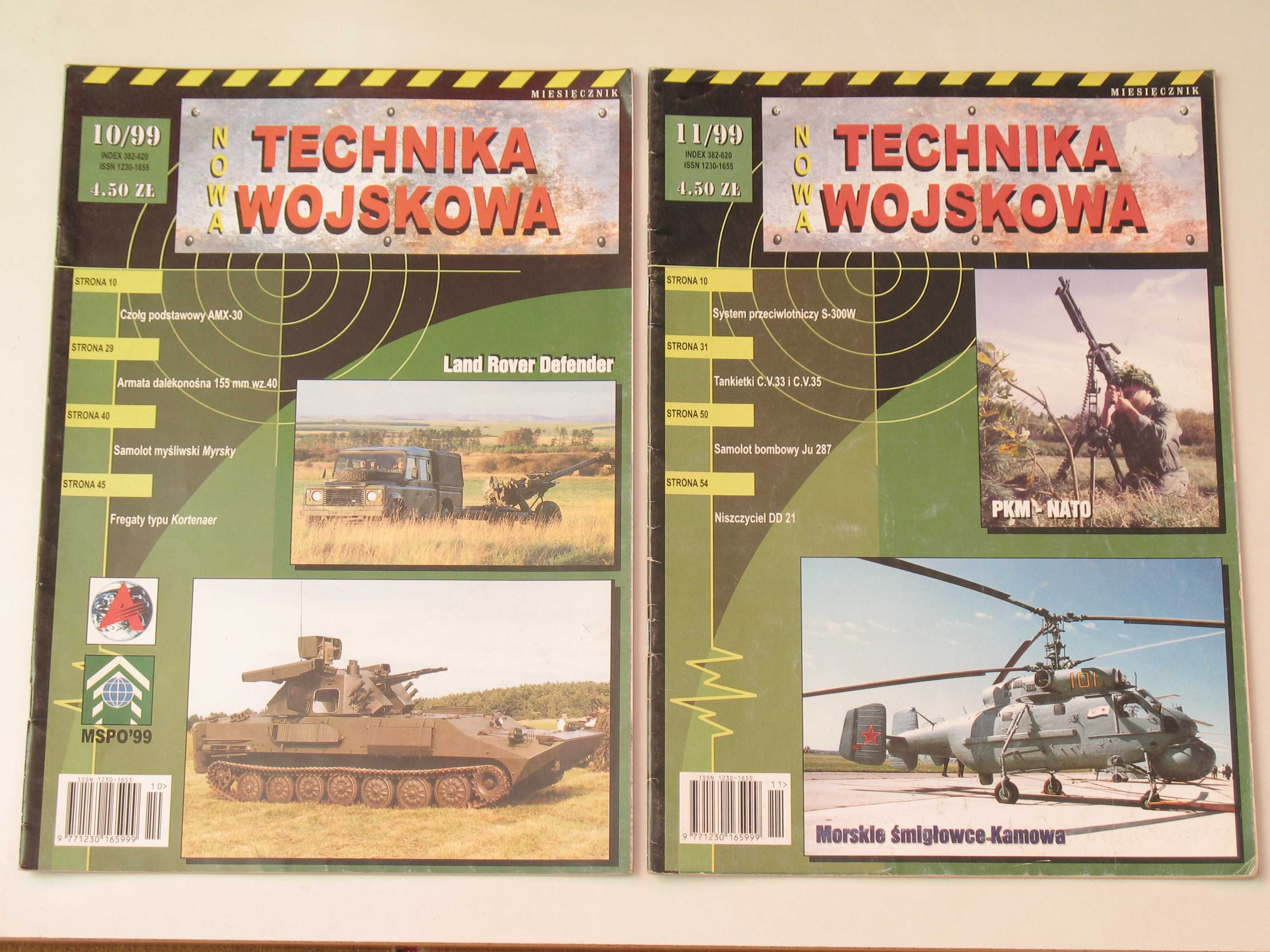 Technika Wojskowa numery: 1 i 3-12, rocznik 1999
