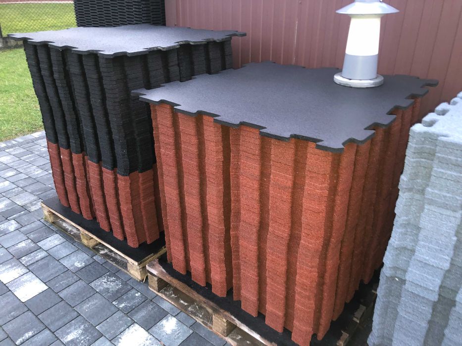 Puzzle gumowe mata podłoga nawierzchnia zielona 20mm 40x40