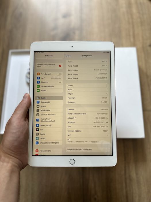 Ipad 8 128GB Cellular w stanie bardzo dobrym