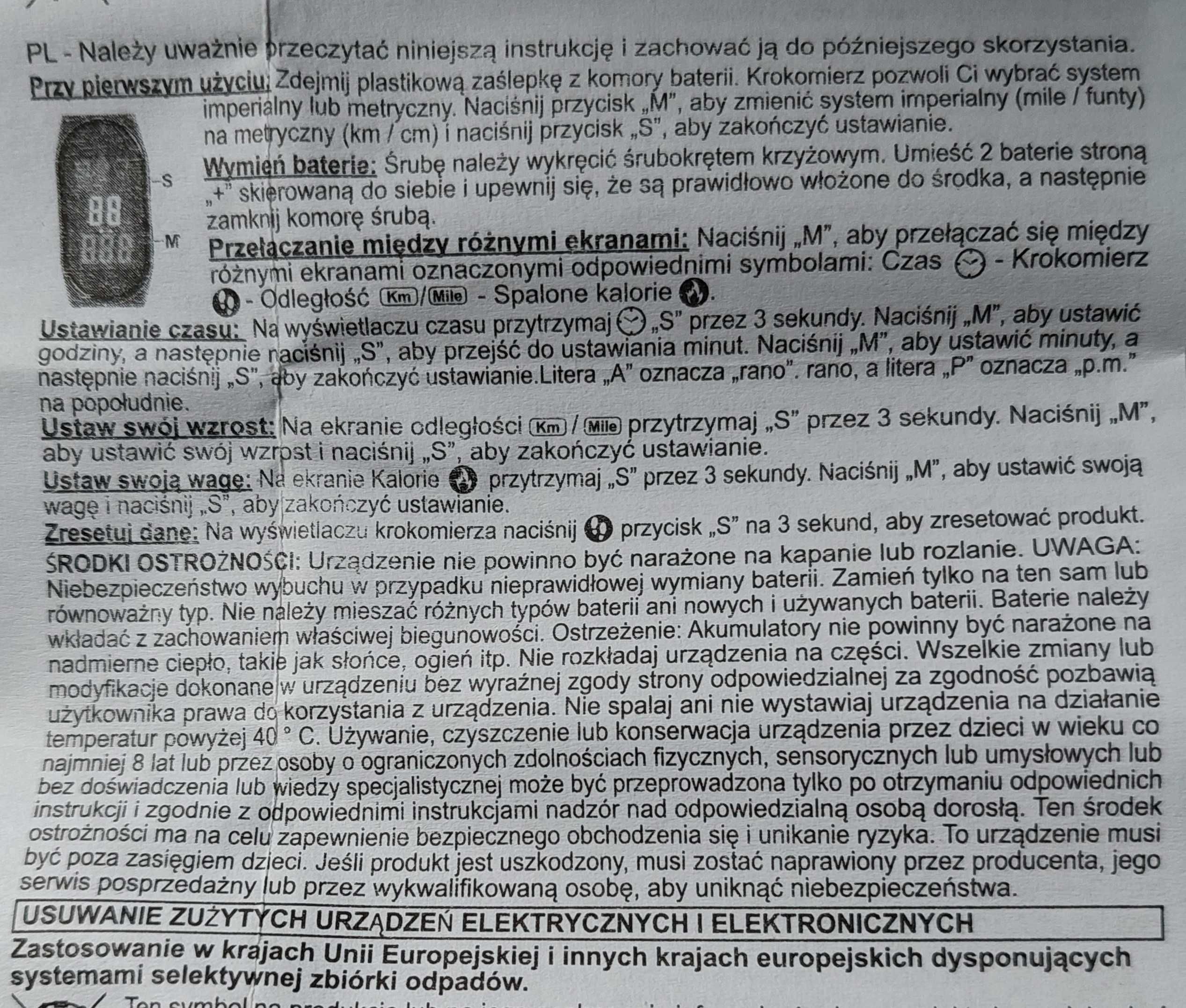 Zegarek z krokomierzem