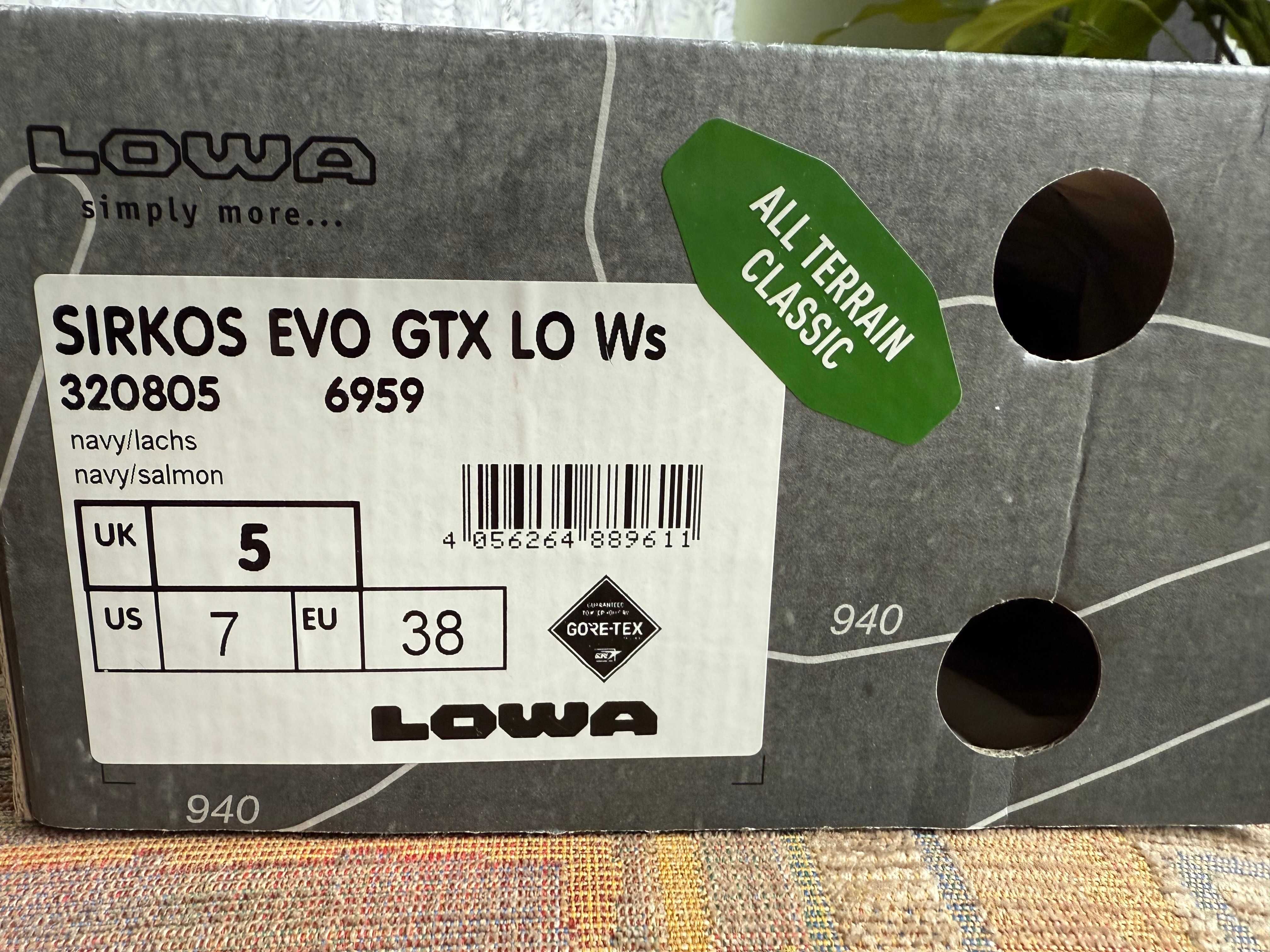 Damskie buty turystyczne niskie LOWA SIRKOS EVO GTX LO rozm. 38