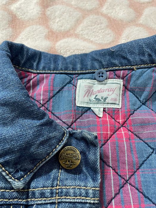 Kurtka dżinsowa katana z odpinanym kożuszkiem 9 lat 134 cm