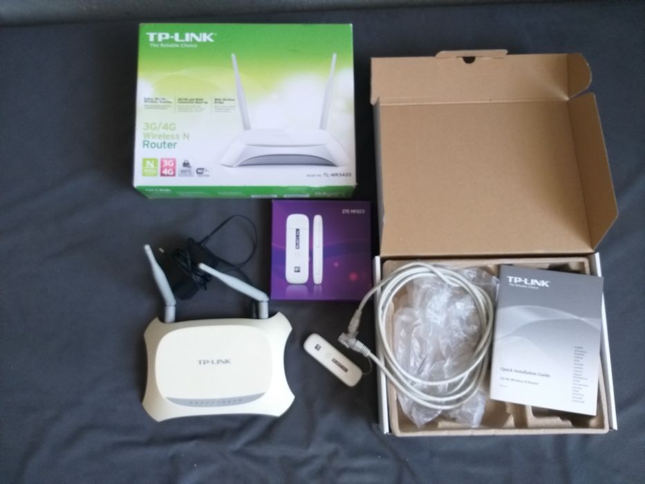 Router Tp-link mr3420 + modem ZTE 823