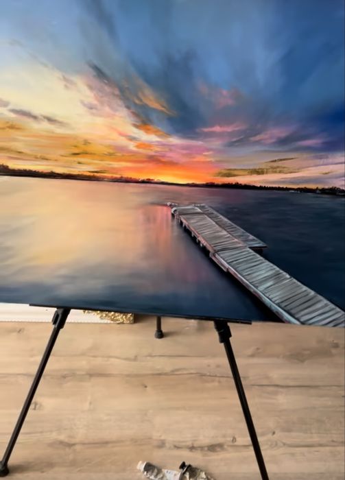 Obraz olejny Złoty wieczór 60*80