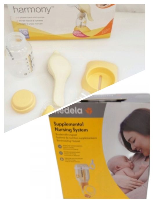 Laktator Medela harmony + Medela SNS 2.0 system wspomagający karmienie