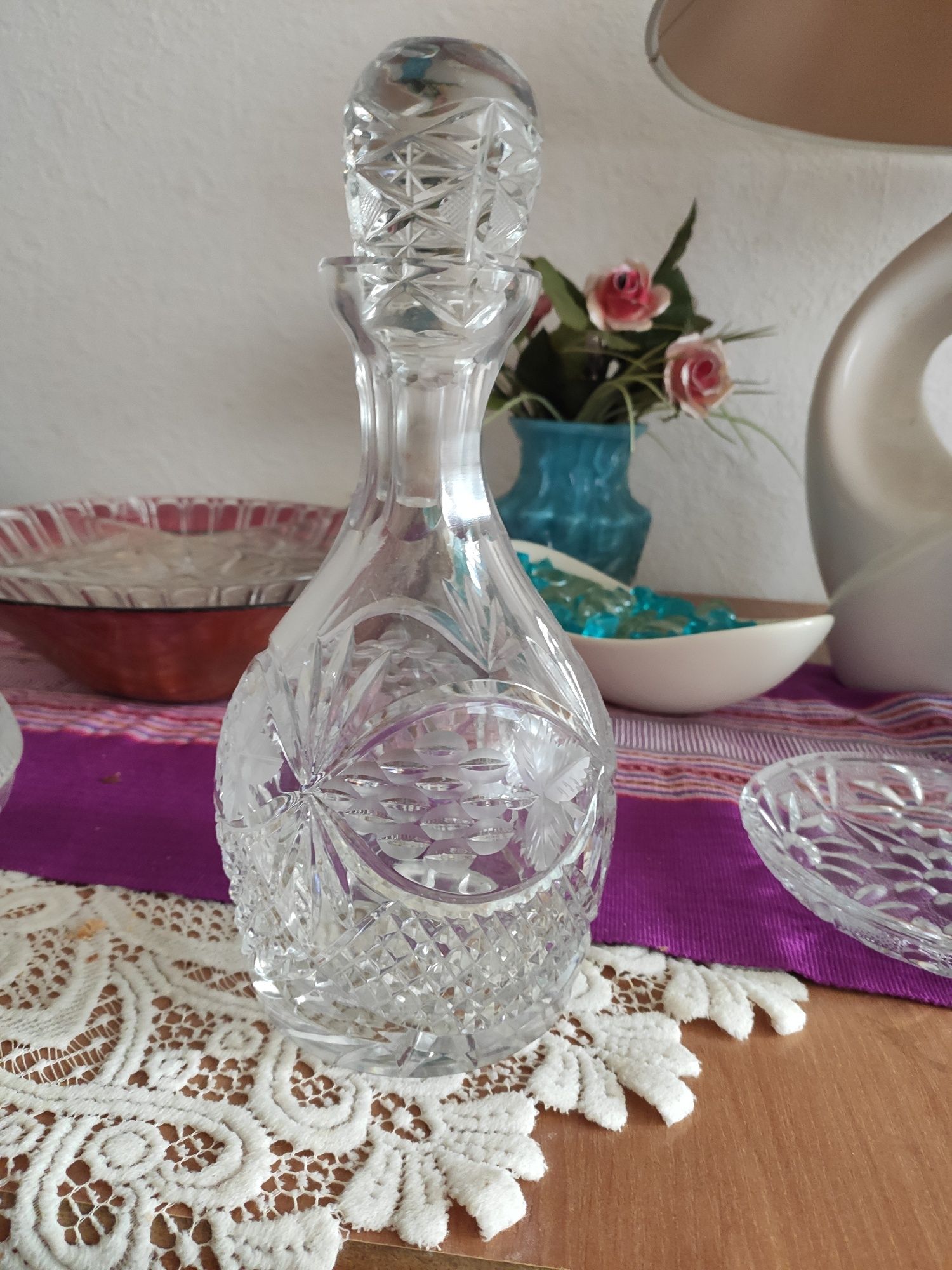 Kryształowa karafka plus kieliszki