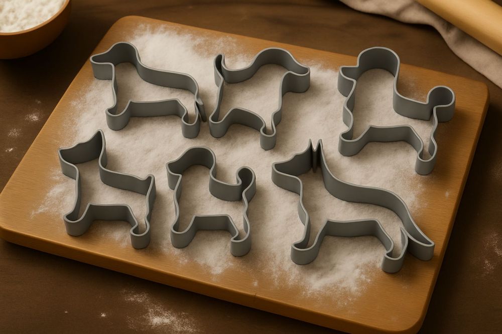 Zestaw foremek do ciastek Pieski 6 szt| wykrawacze do pierników