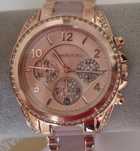 Oryginalny luksusowy zegarek Michael Kors w kolorze różowego złota