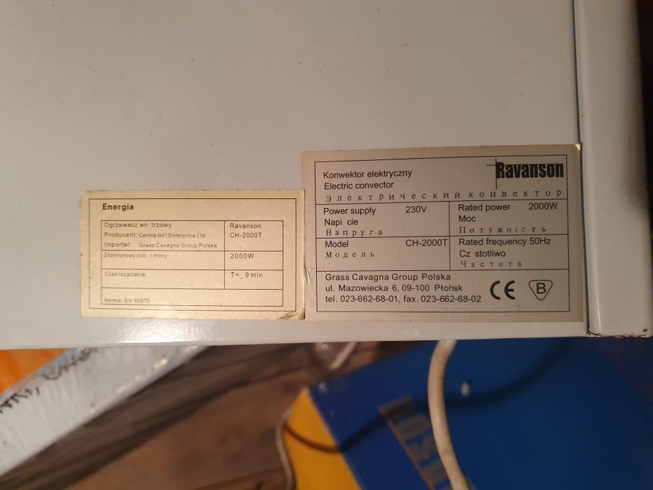 Grzejnik elektryczny 2000W