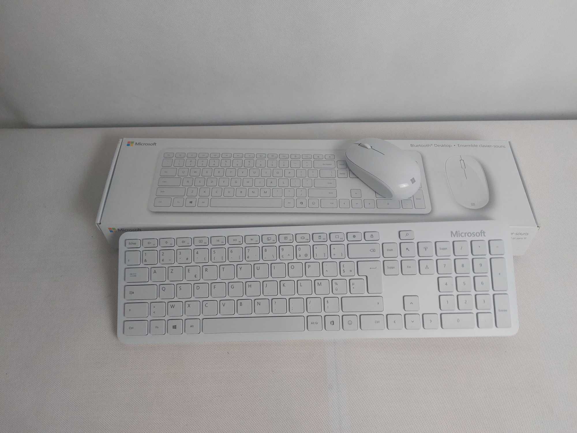 Klawiatura i mysz Microsoft QHG-00035 biały (FR)
