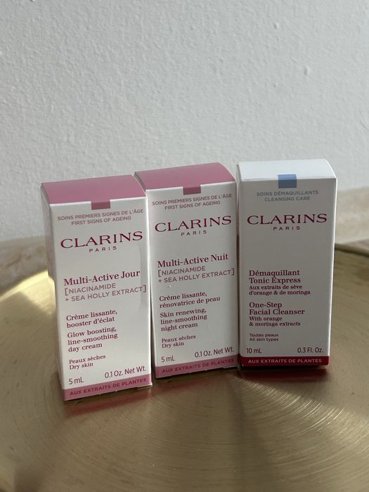 Clarins zestaw kremow pielegnacja rutyna podroz