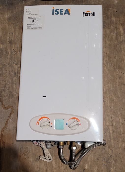 Piecyk gazowy podgrzewacz wody