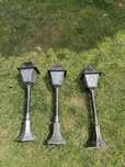 3 lampy ogrodowe
