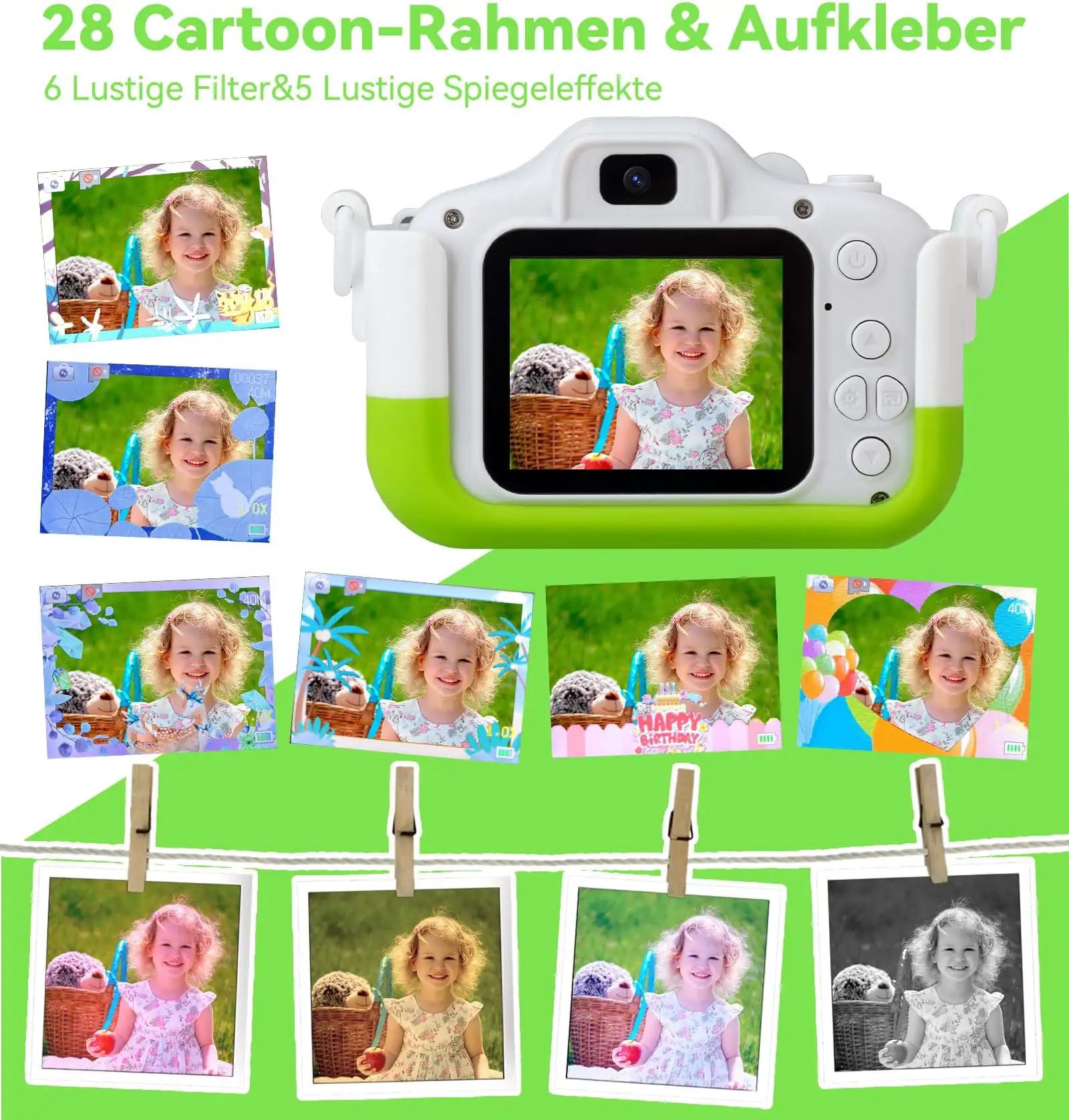 Aparat dla dzieci, aparat dla dzieci, kamera do selfie z 20 MP/1080p