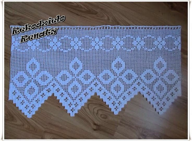 Zazdrostki,firanki na szydełku rękodzieło handmade