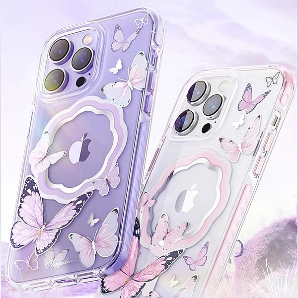 Kingxbar Butterfly Series magnetyczne etui iPhone 14 Plus MagSafe etui
