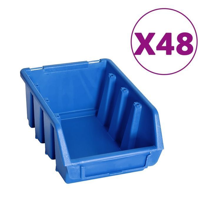 128-Częściowy Organizer Na Panelach Ściennych, Niebiesko-Czarny