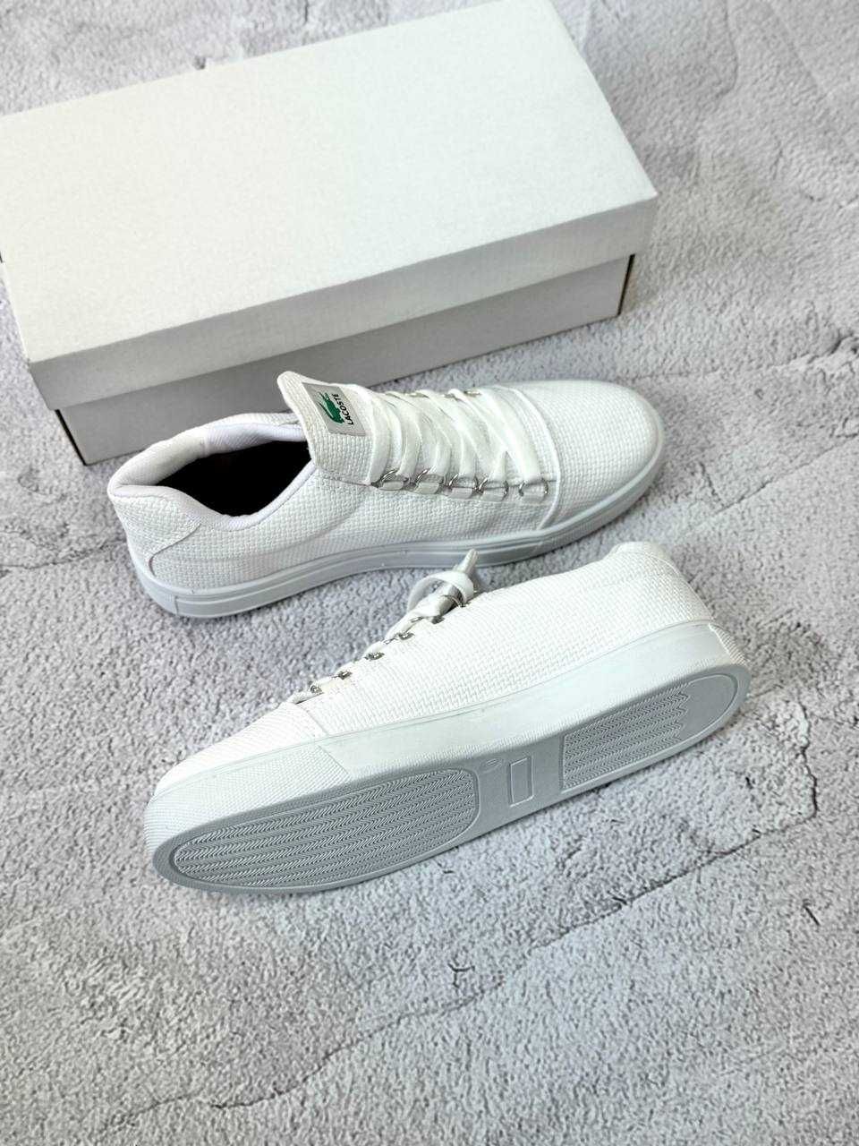 Чоловічі кросівки Lacoste білі кеди Лакоста