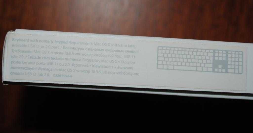 Повнорозмірна ультра-тонка USB клавіатура MB110RS/B A1243 Apple