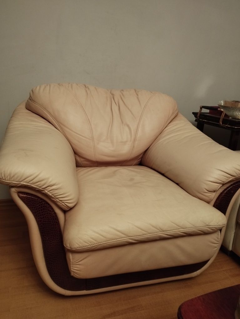 Крісло диван шкіра (кожа)