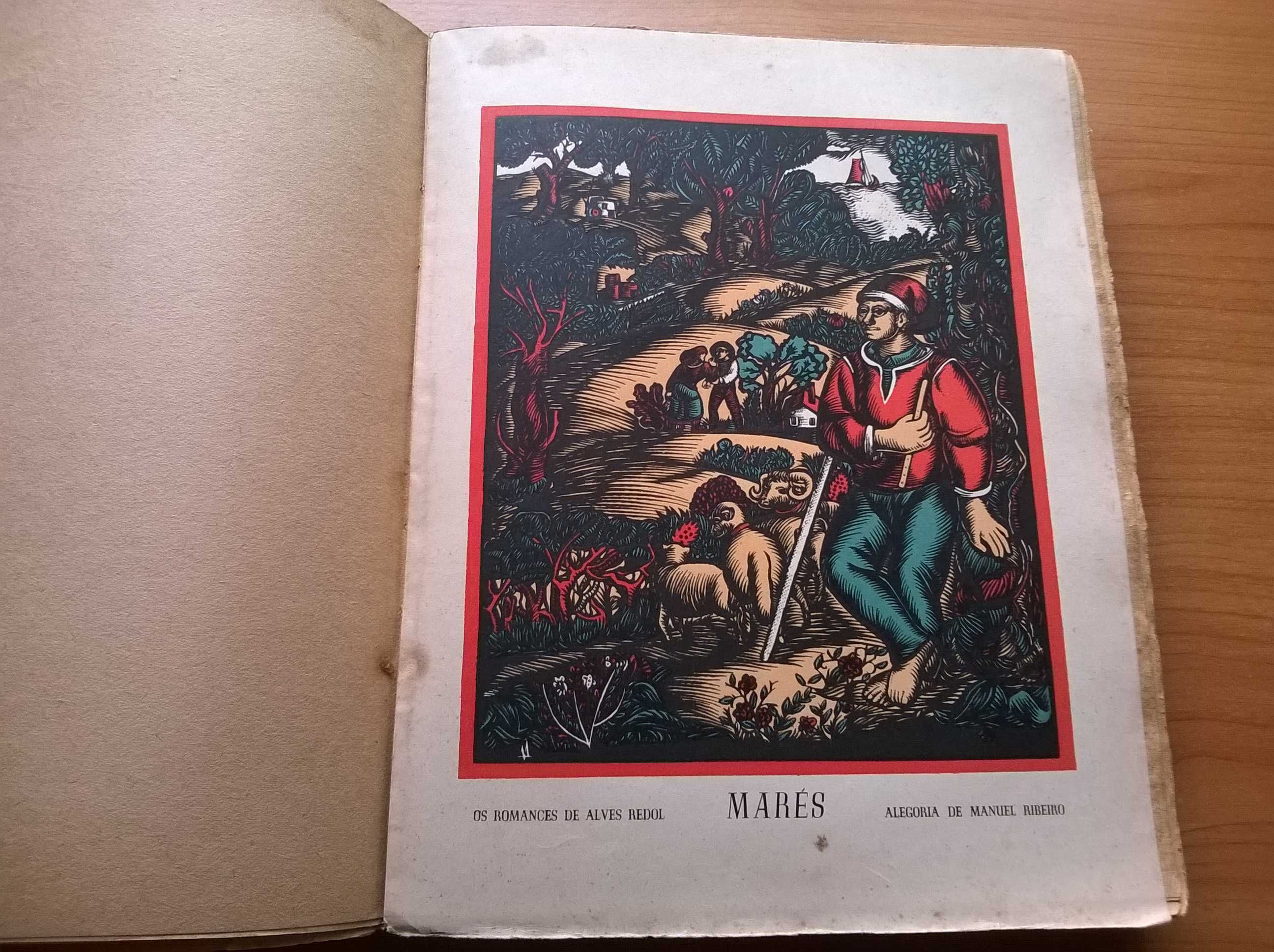 Livro com Gaibéus, Marés e Avieiros - Alves Redol