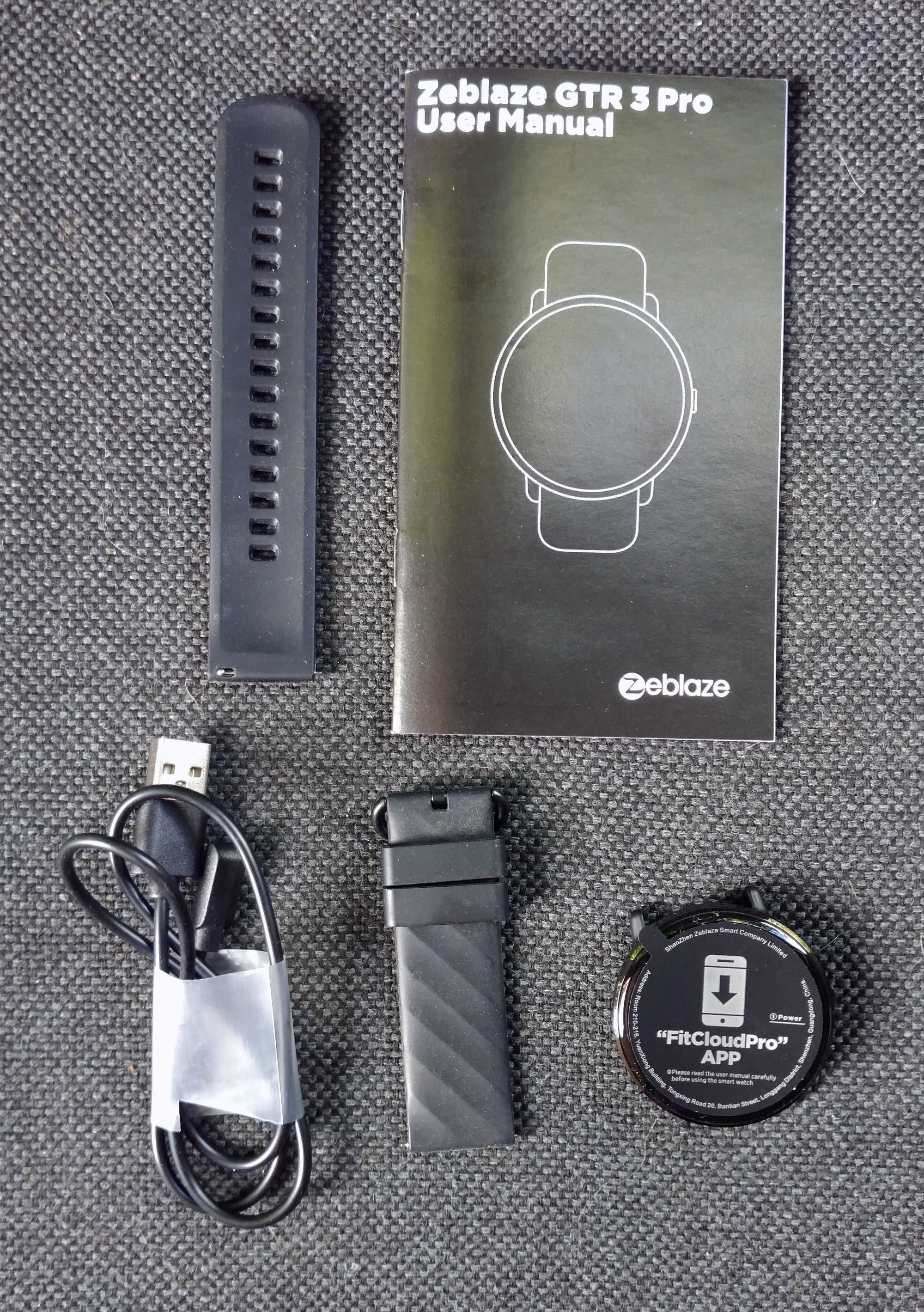 Zeblaze GTR 3 Pro. Чёрные смарт часы, Smart watch + защитные стёкла