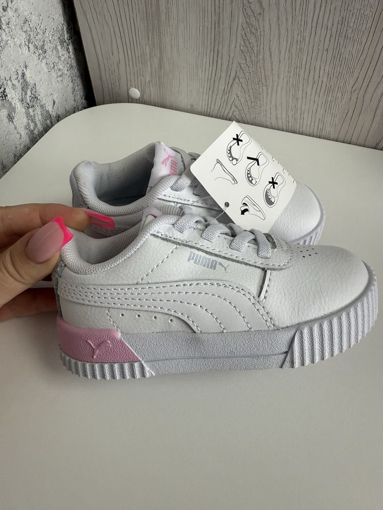 Кроссовки детские Puma белые с розовым новые с биркой