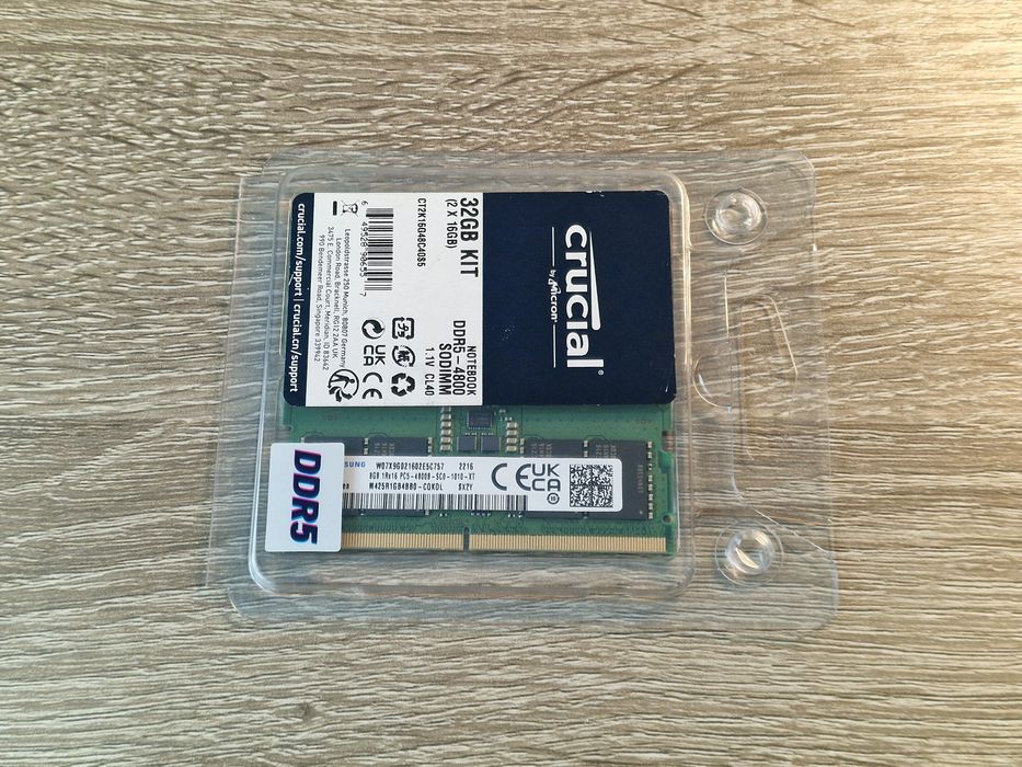 16gb DDR5 оперативна пам'ять Samsung