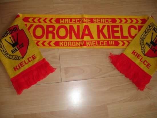 KORONA KIELCE !!  Waleczne Serce !! Szalik szal piłkarski sportowy