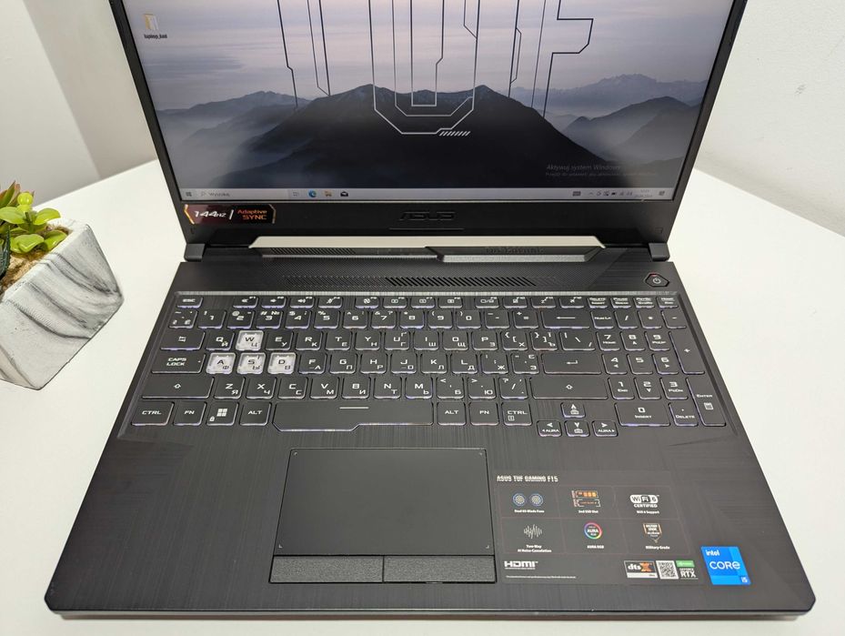 LAPTOP GAMINGOWY Asus TUF F15 NVidia GeForce RTX Intel Core komputer