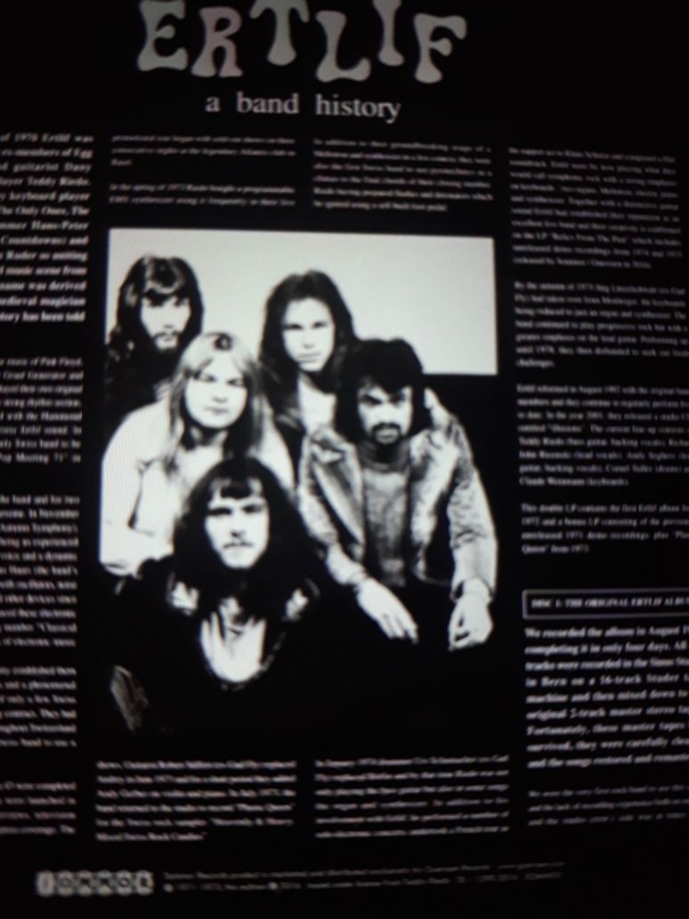 Archiwum hard, prog, psych  rocka  ERTLIF- Ertlif Plus.2 LP. 1972.