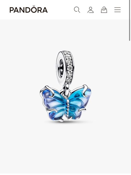 Pingente borboleta azul