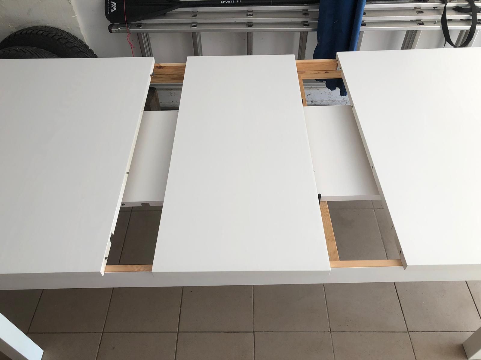 Stół ikea drewniany biały rozkładany 140/180/220x84 Stan idealny