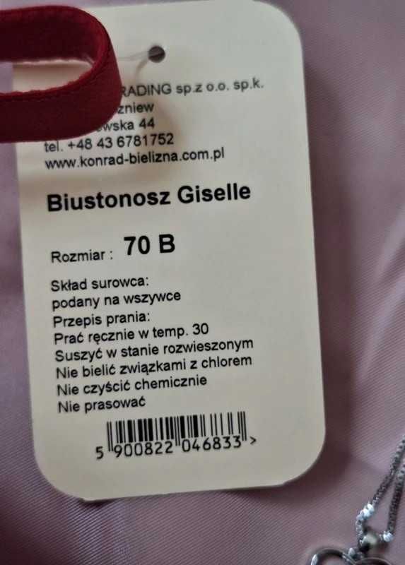 Nowy czerwony biustonosz 70B Konrad linergie giselle