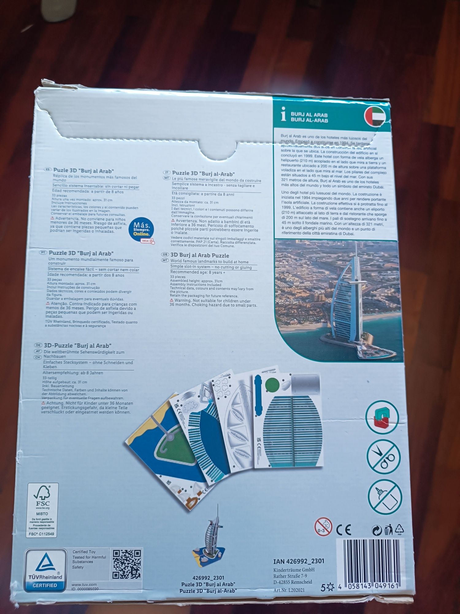 Puzzles 3D embalados