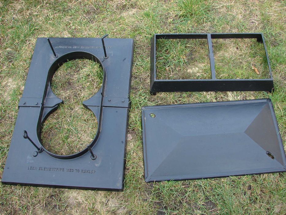 Pokrywa żeliwna komina systemowego LECA ELEMENTPIPE daszek czapa