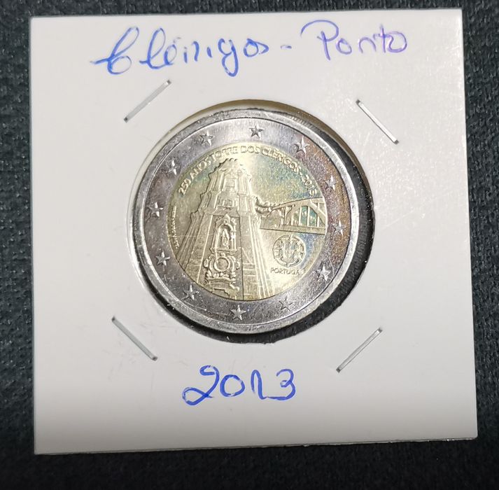 Moeda comemorativa de 2€ dos clérigos - Porto de 2013