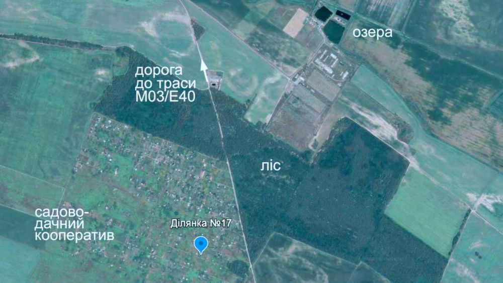 Дві суміжні дачні ділянки 0,18 га біля Веселинівки, Баришивський район