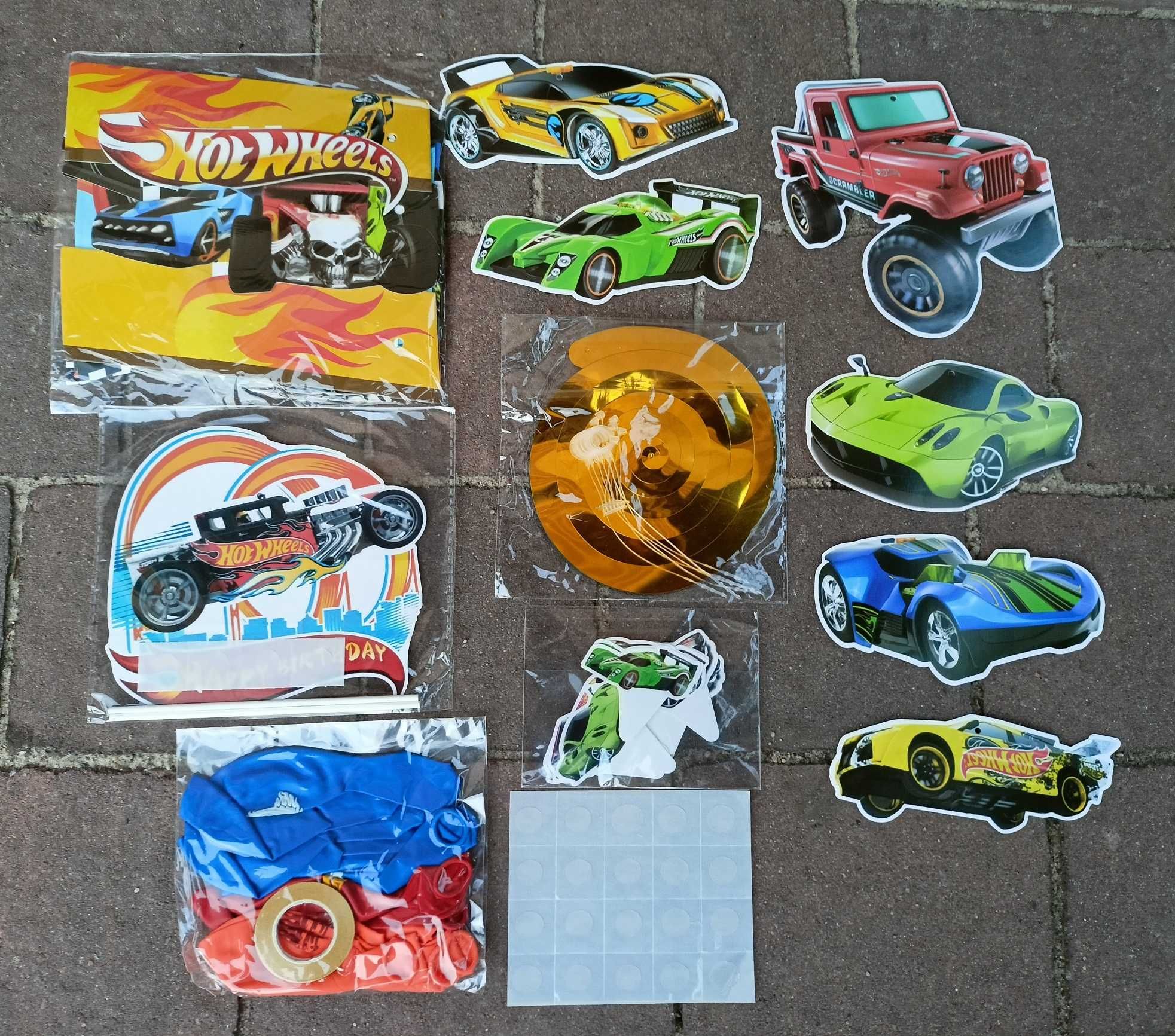 Hot Wheels Zestaw Urodzinowy Balony Baner Topper