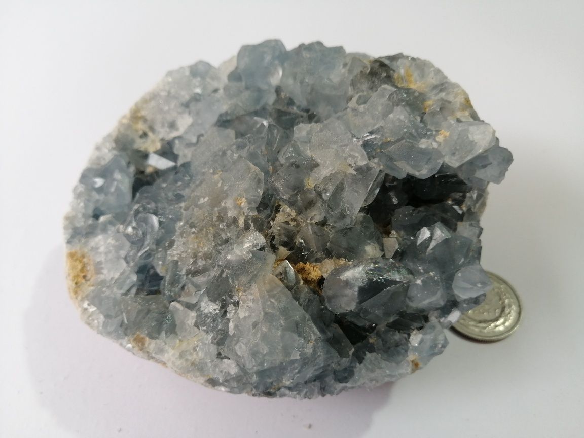 Naturalny kamień Celestyn w formie geody groty piękna krystalizacja 7