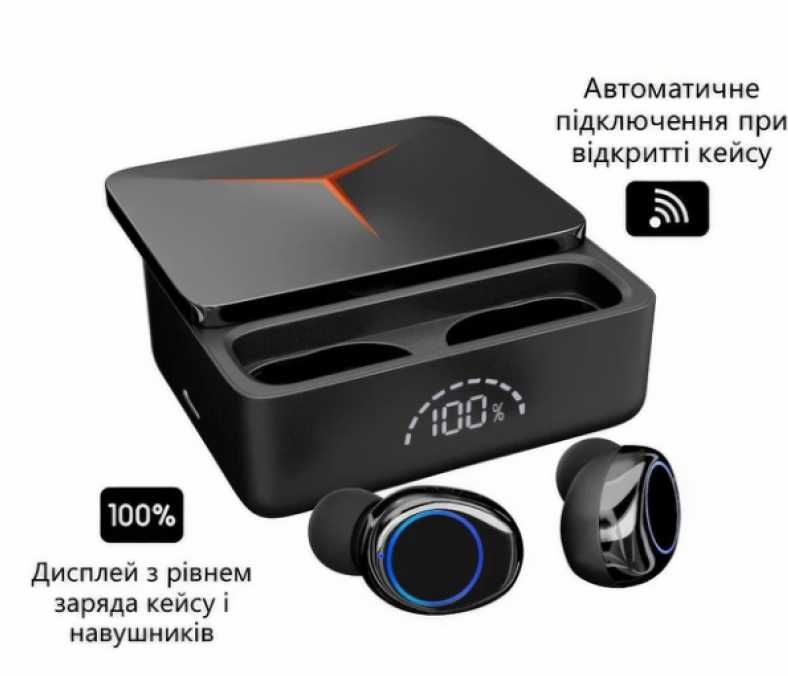 bluetooth наушники M 90 PRO + LED дисплей с индикатором заряда Черный