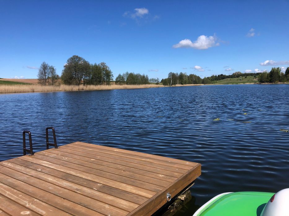 Dom siedlisko linia brzegowa wynajem Mazury pomost sauna agroturystyka