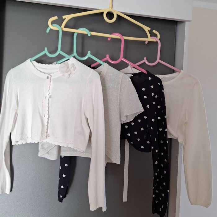 Bolerko białe granatowe r.110/116