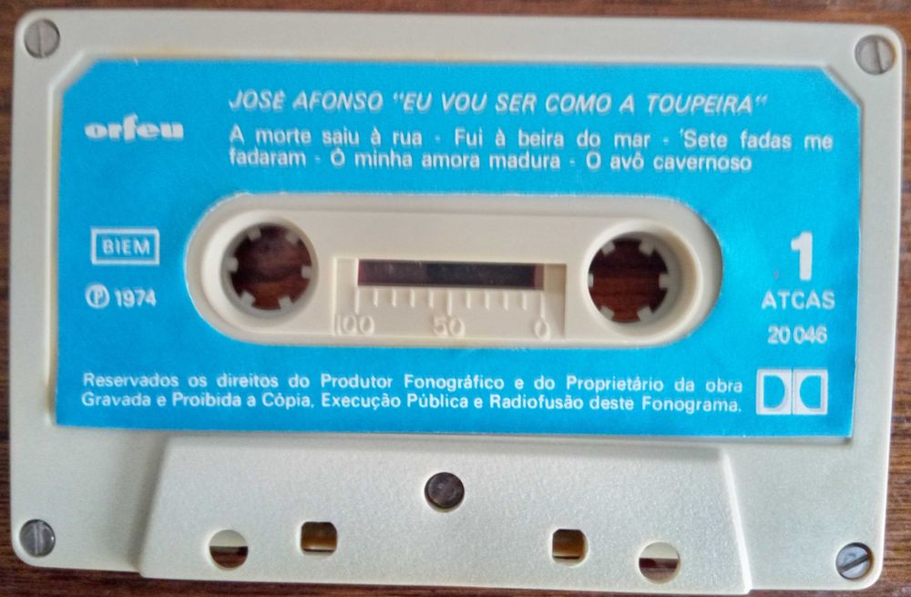 José Afonso	- - - - -		Eu Vou Ser Como a Toupeira	- - - - -	K7